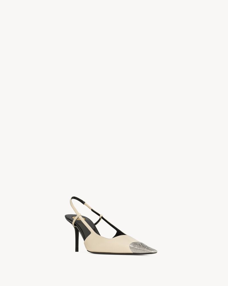 JEANNE slingback pumps in smooth leather