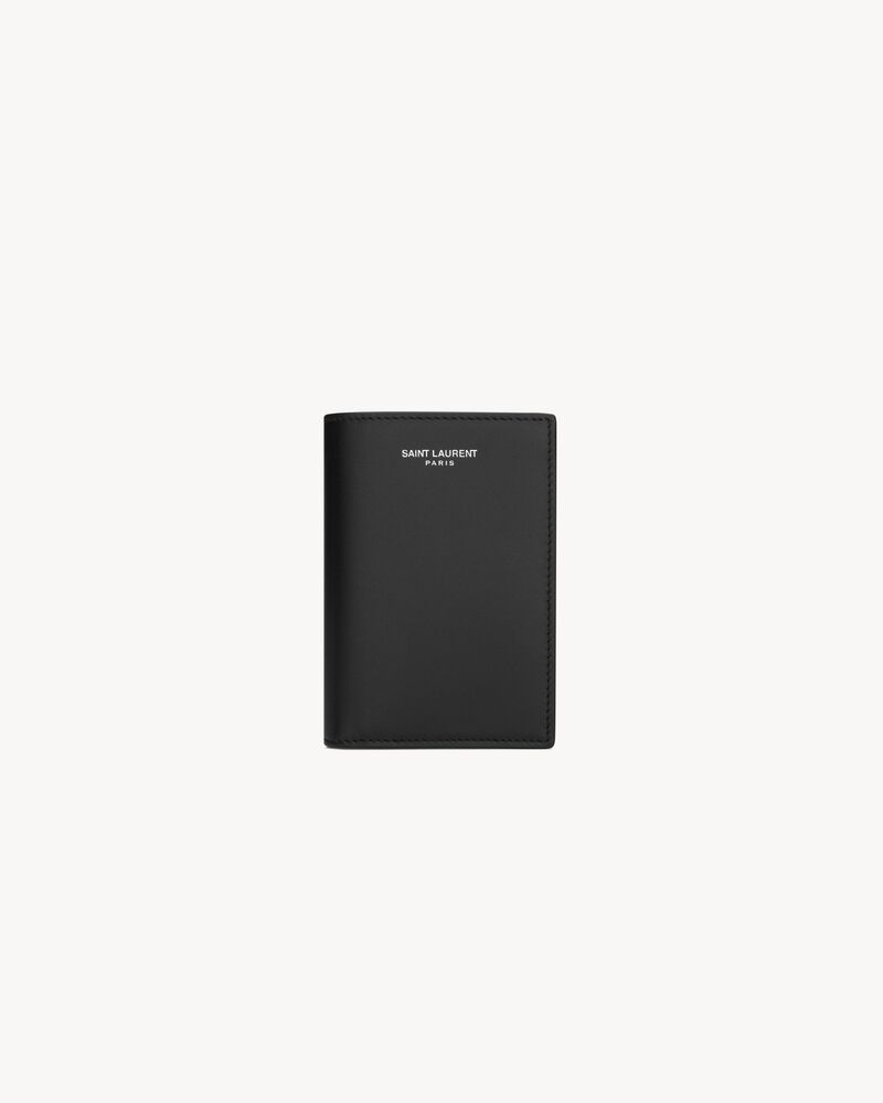 SAINT LAURENT PARIS credit card wallet in smooth leather