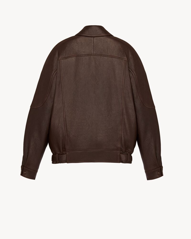 jacket in bubbled lambskin