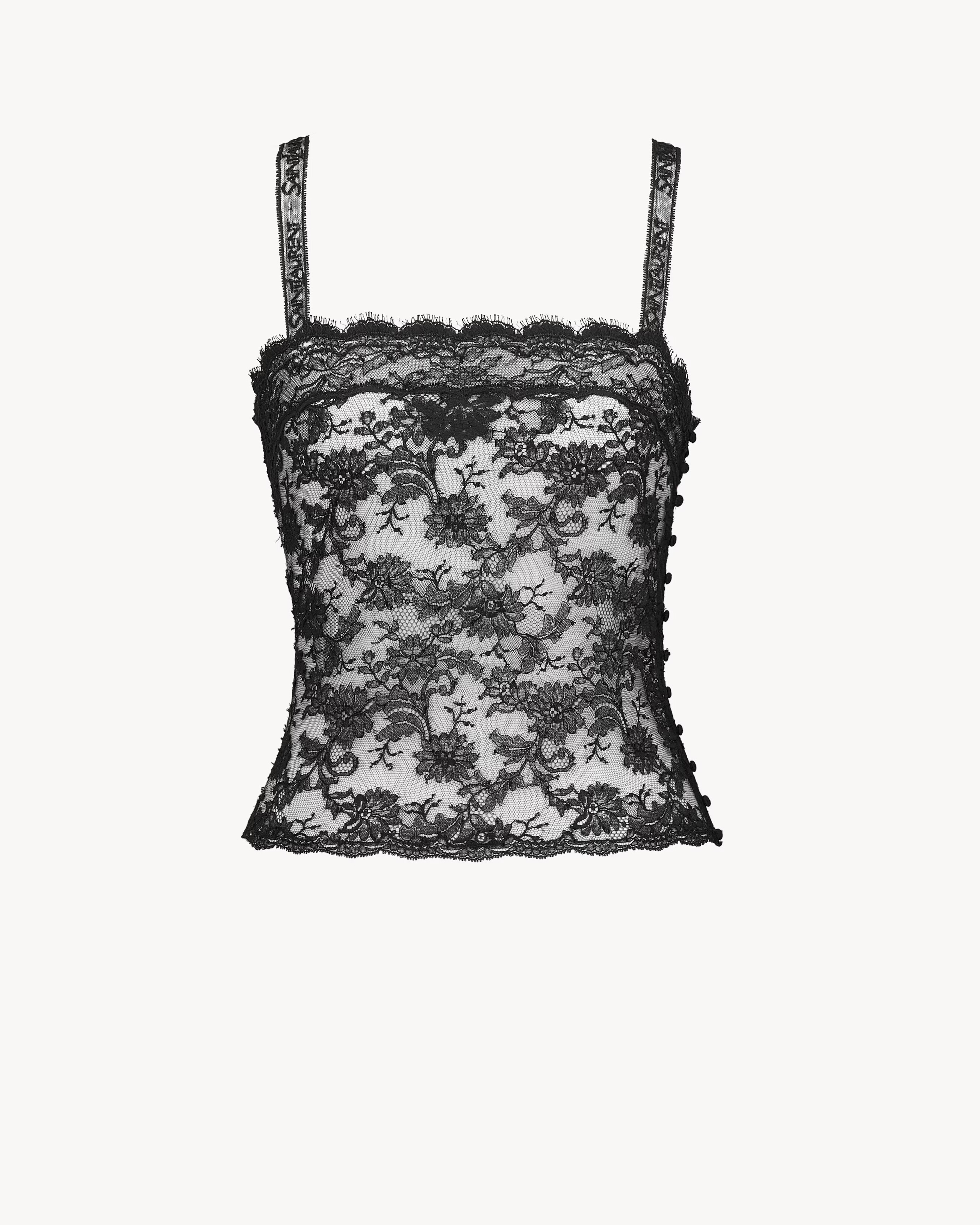 SAINT LAURENT caraco en dentelle