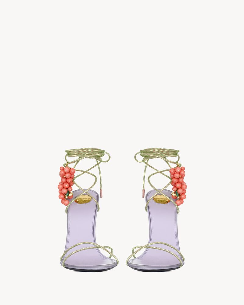 MON CHÉRI sandales en suède à strass