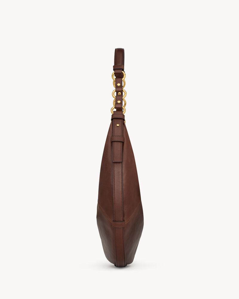 SAHARIENNE SAINT LAURENT hobo in lambskin in Brown | Saint Laurent