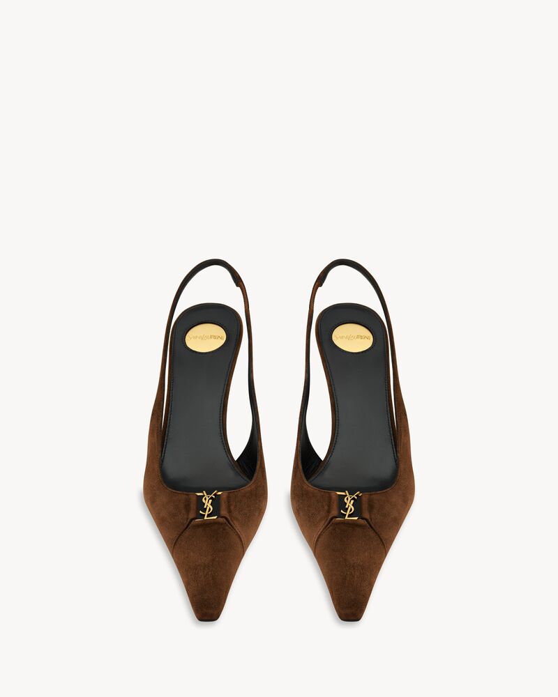 BABYLONE BRETEUIL slingback pumps in suede