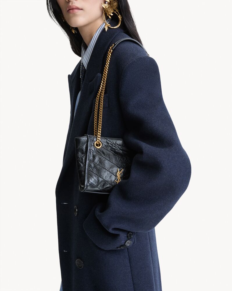 NIKI mini shopping en cuir vintage