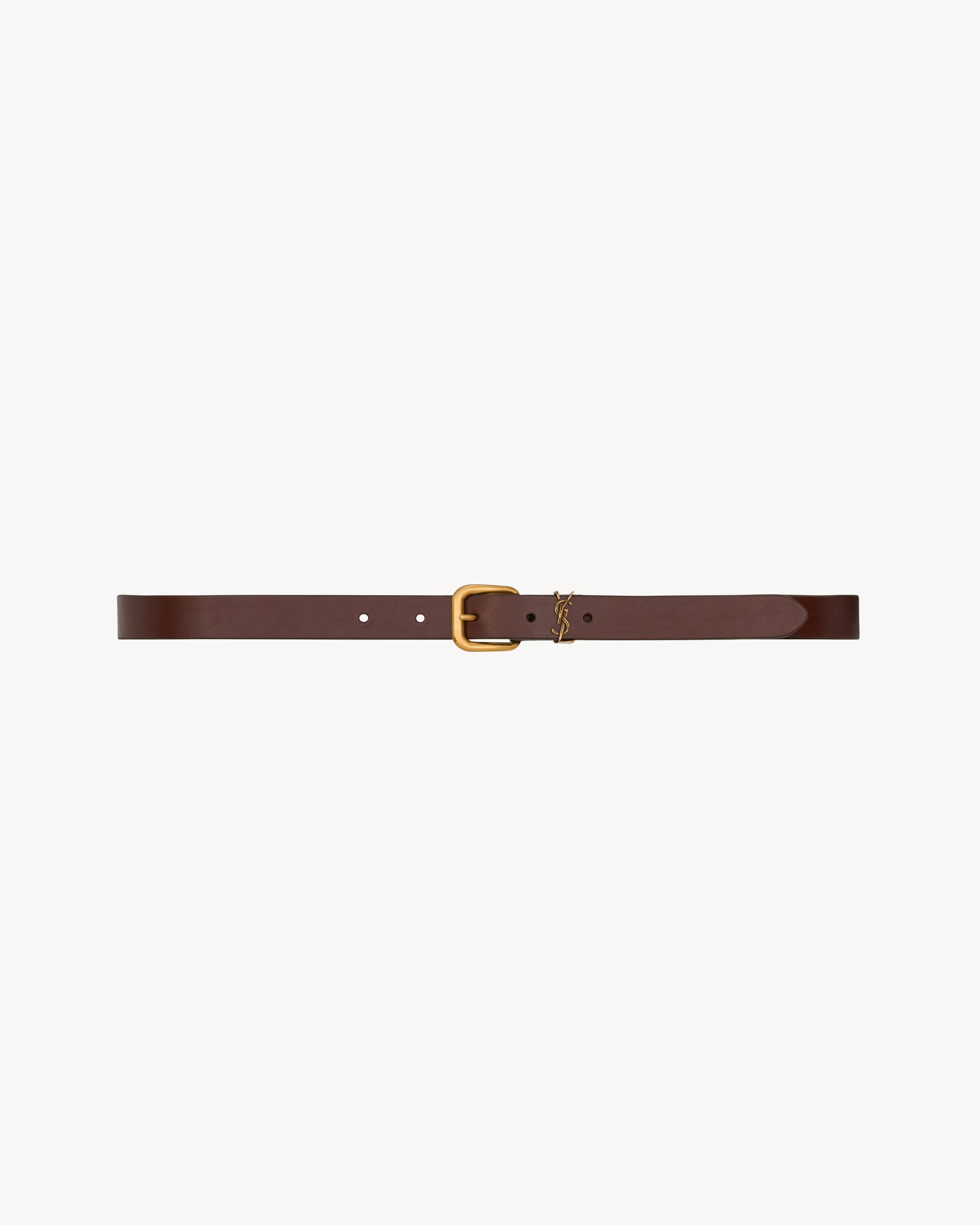 CASSANDRE rectangular buckle belt in leather