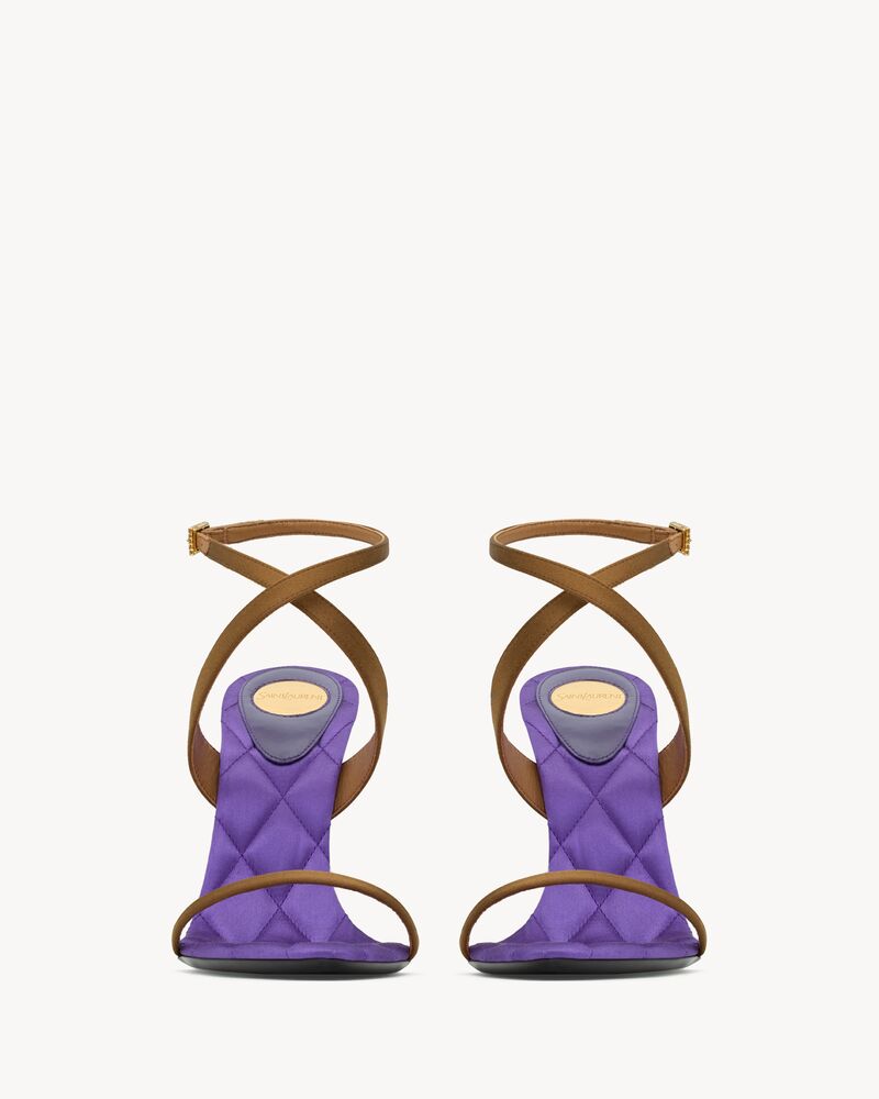 IVRESSE sandals in satin crepe and crystals