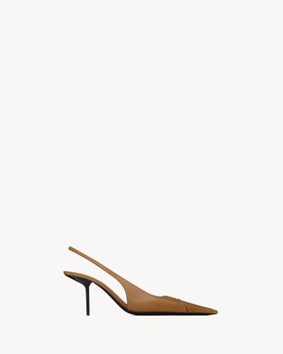 新品　SAINT LAURENT パビロン プルトイユ スリングバックパンプス バビロン ブルトイユ スリングバックパンプス（スムースレザー