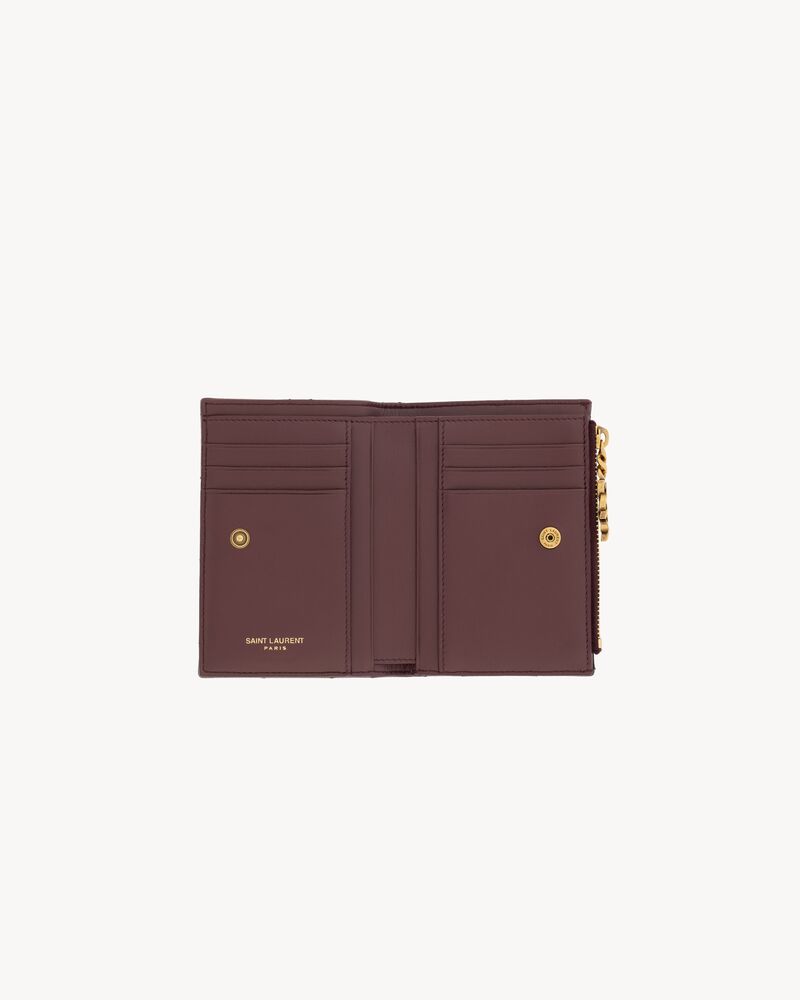CASSANDRE BIJOU bi-fold wallet in GRAIN DE POUDRE leather