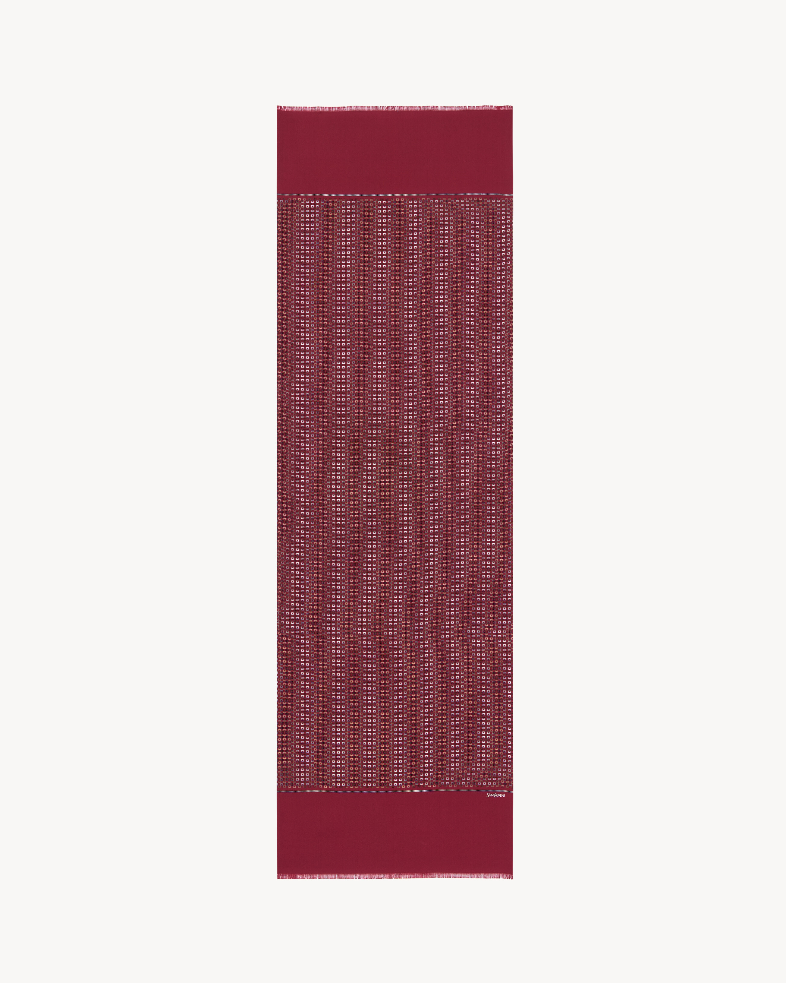 evening scarf in dotted square silk twill