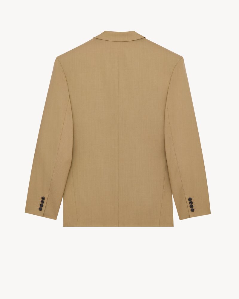 jacket in wool and mohair canvas