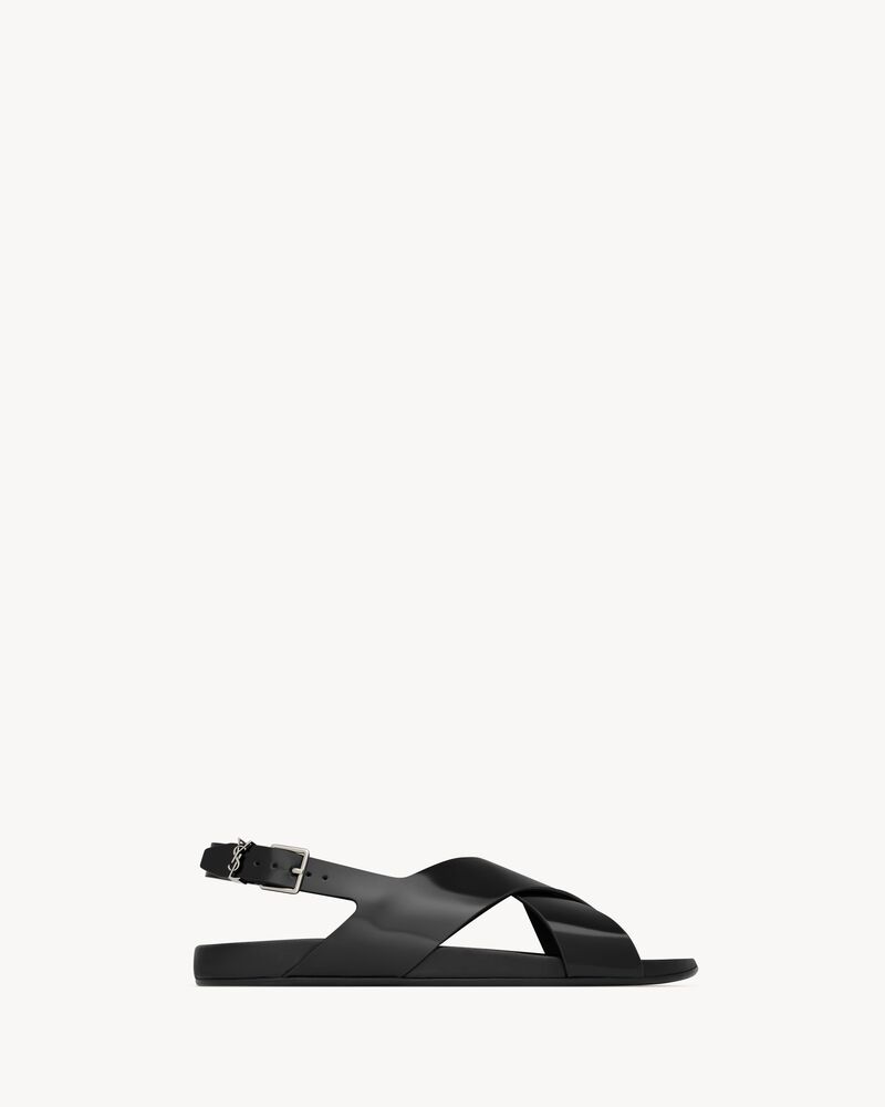 HELIOS sandals in glazed leather