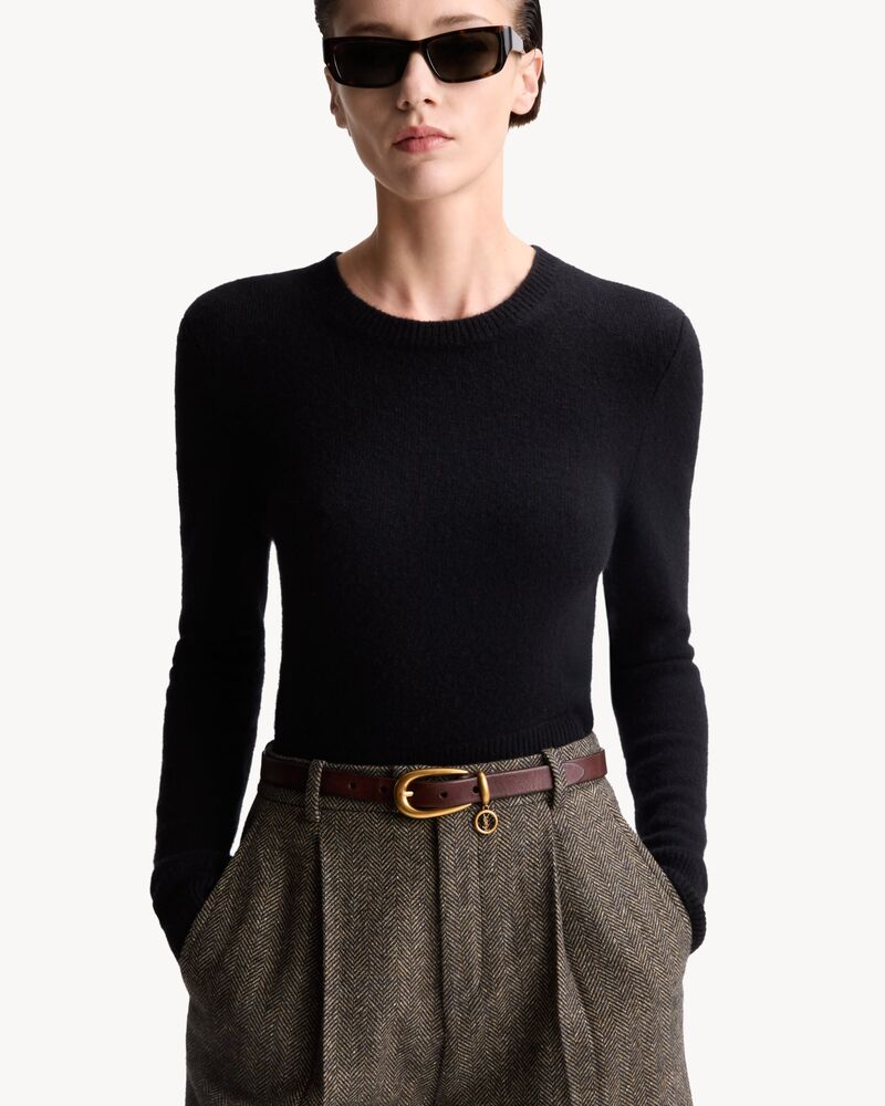 crewneck sweater in cashmere