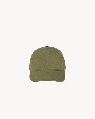 CASSANDRE cap in cotton denim twill in Black | Saint Laurent | YSL