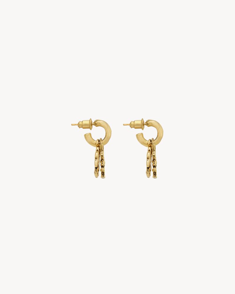 CASSANDRE lucky charm hoop earrings in metal