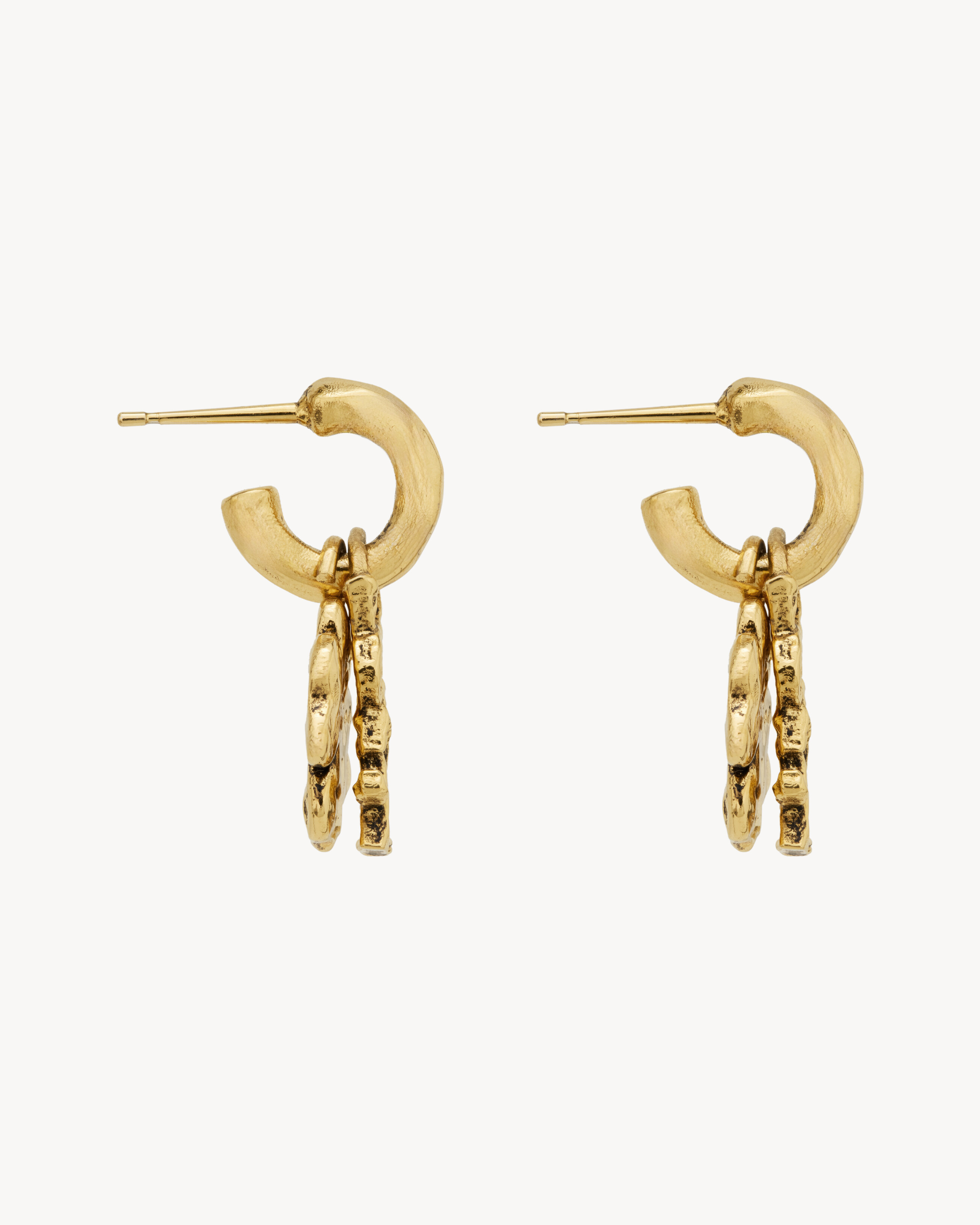 CASSANDRE lucky charm hoop earrings in metal