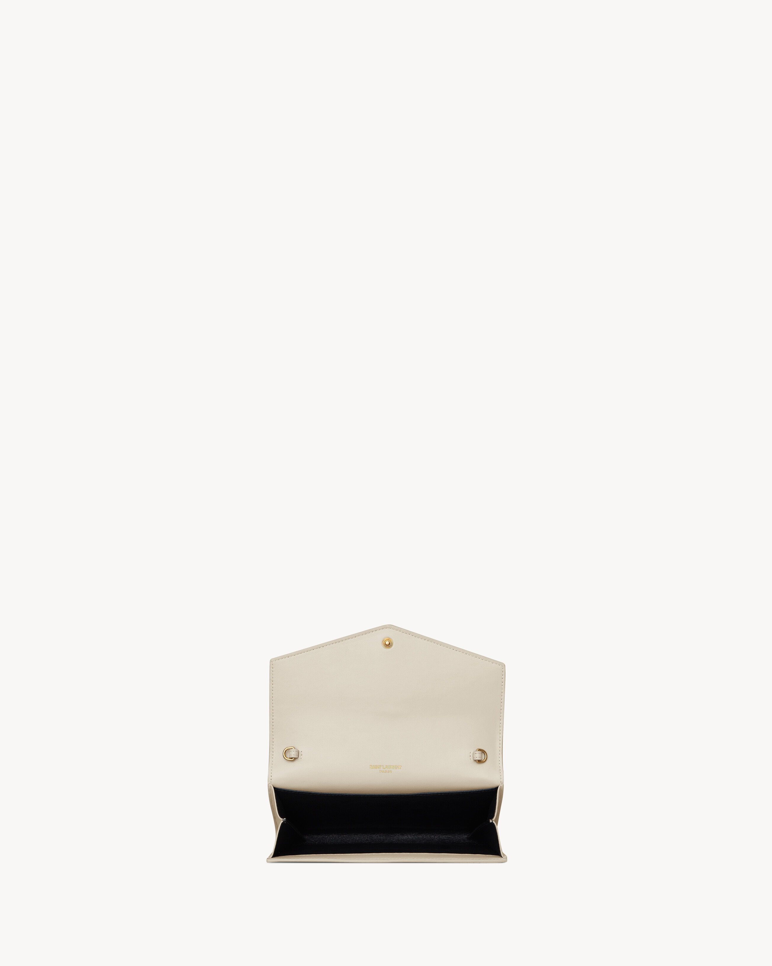 UPTOWN chain wallet in crocodile-embossed shiny leather