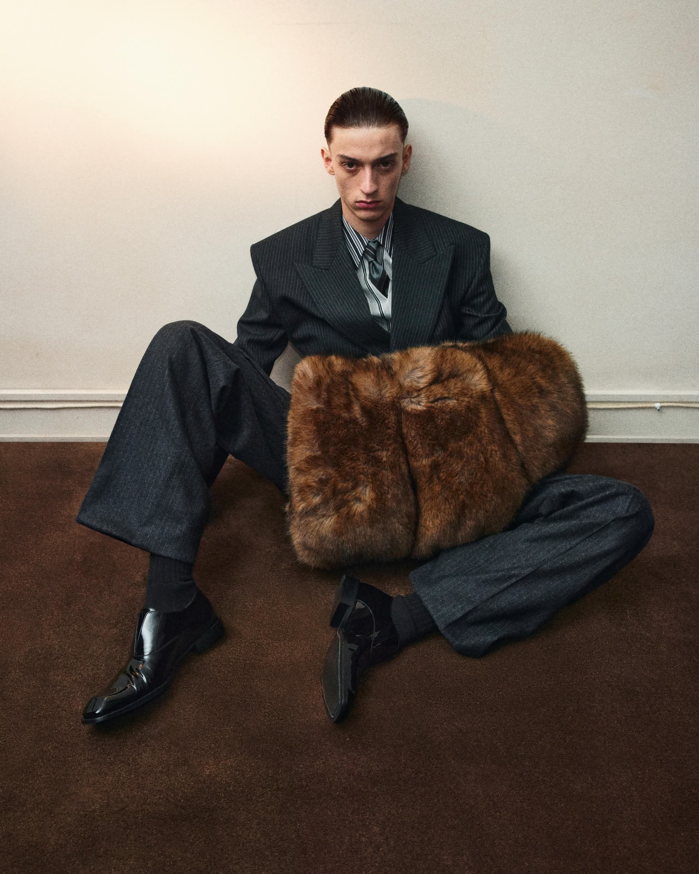 muff in animal-free fur