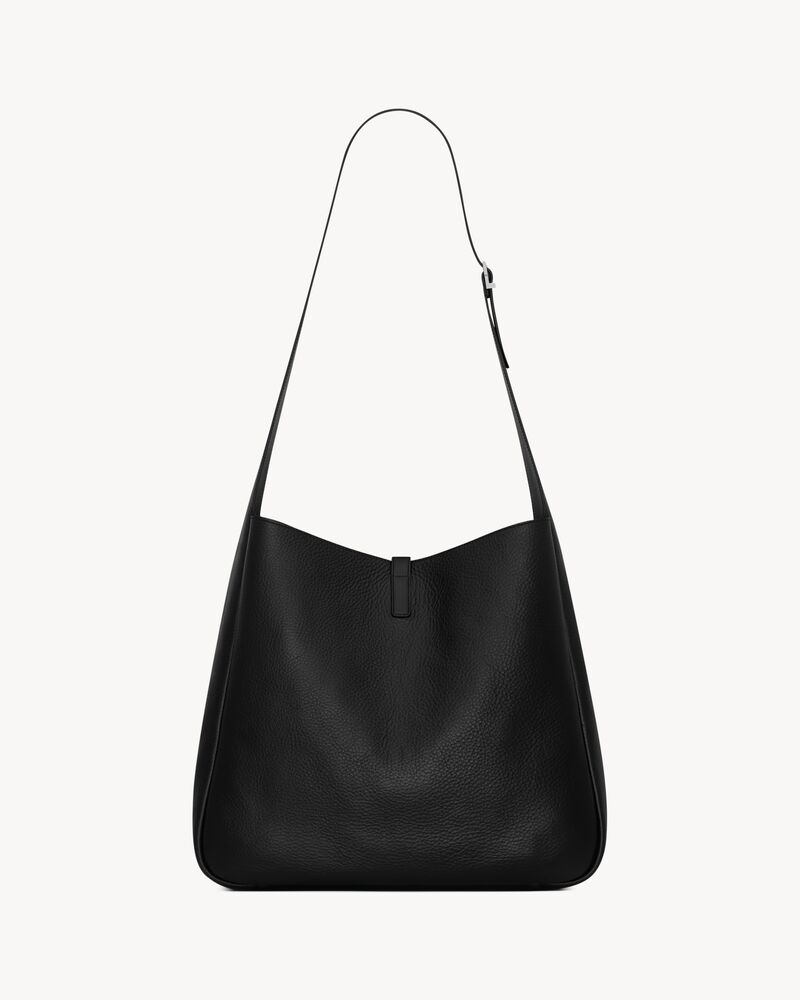 LE 5 À 7 maxi hobo in grained leather