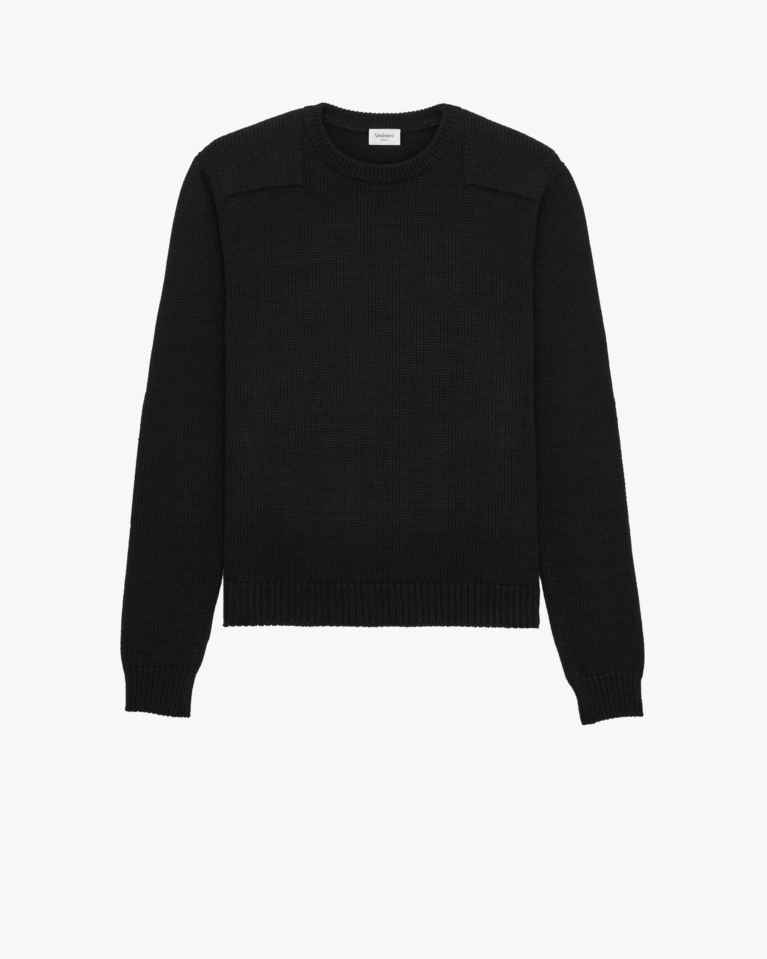 crewneck sweater in cotton knit