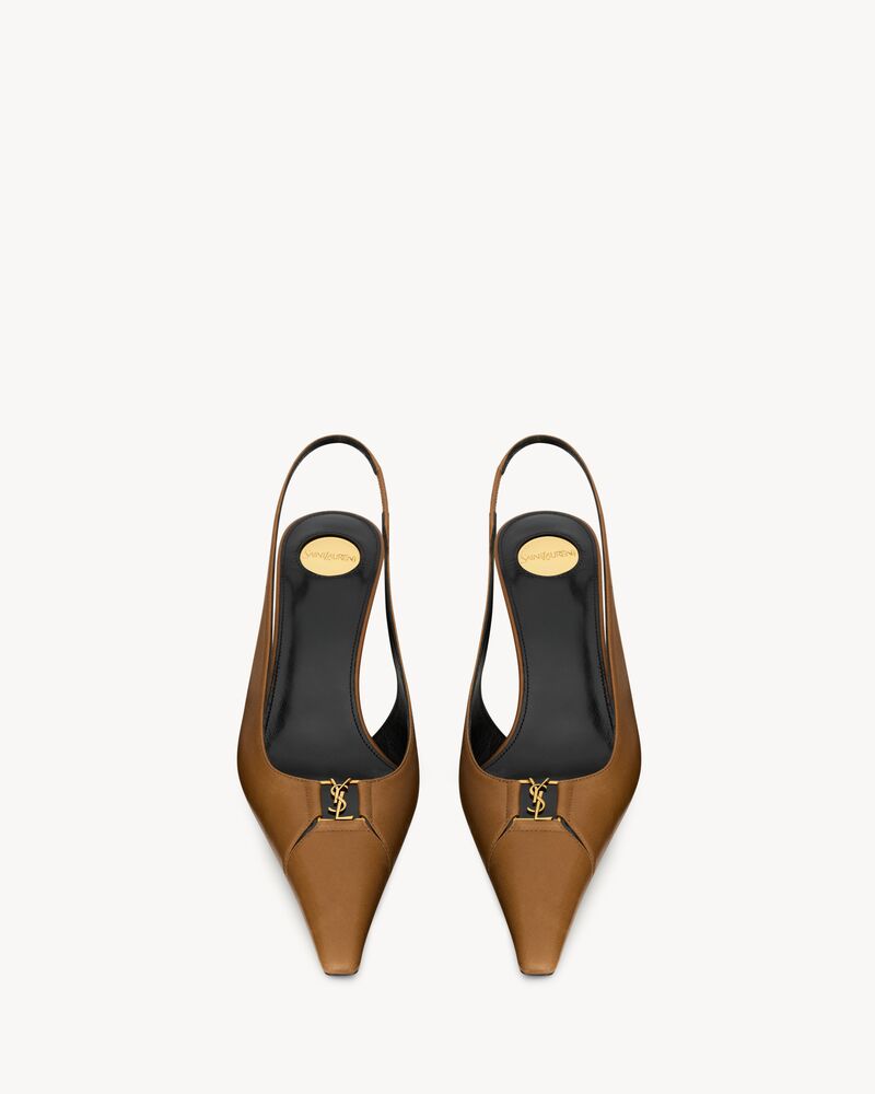 Décolleté aperte sul retro BABYLONE BRETEUIL in pelle liscia