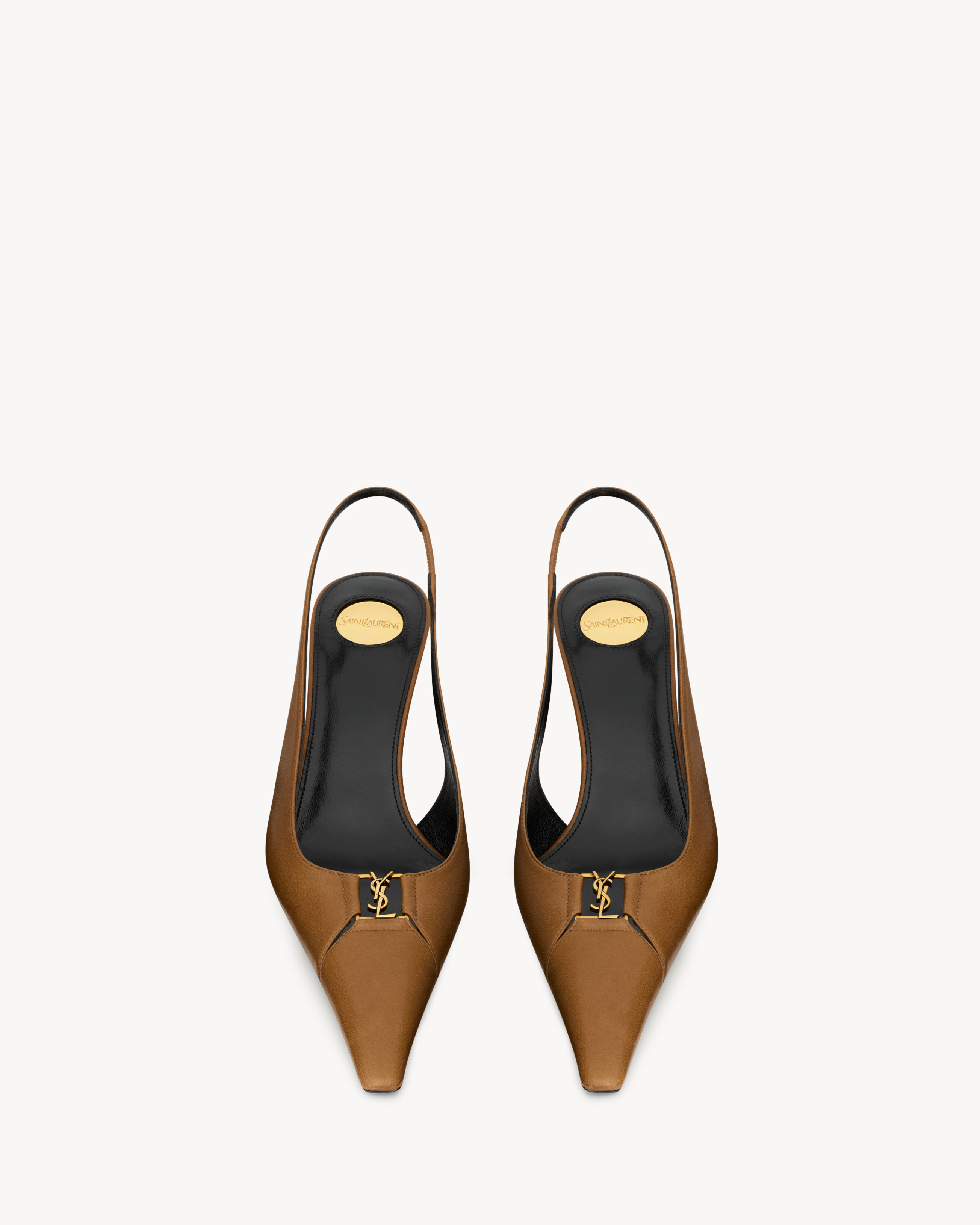 Décolleté aperte sul retro BABYLONE BRETEUIL in pelle liscia