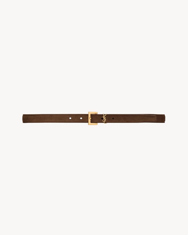CASSANDRE thin belt in suede