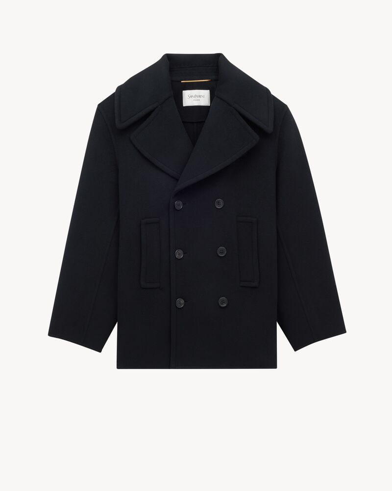ピーコート（ウール） ブラック | Saint Laurent | YSL JA-JP
