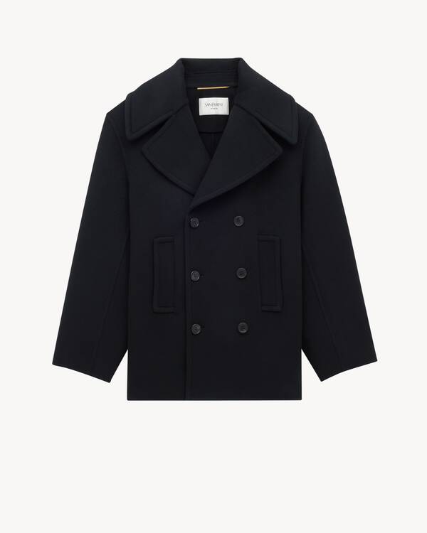 ピーコート（ウール） ブラック | Saint Laurent | YSL JA-JP