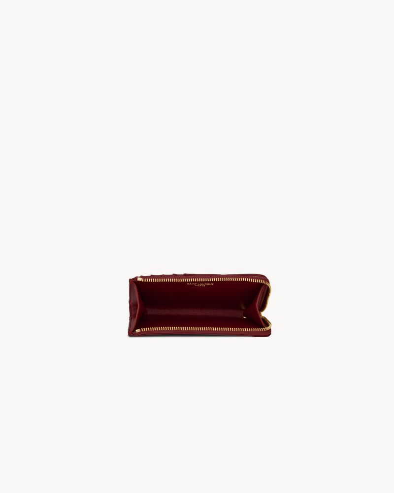 CASSANDRE BIJOU zip card case in patent leather