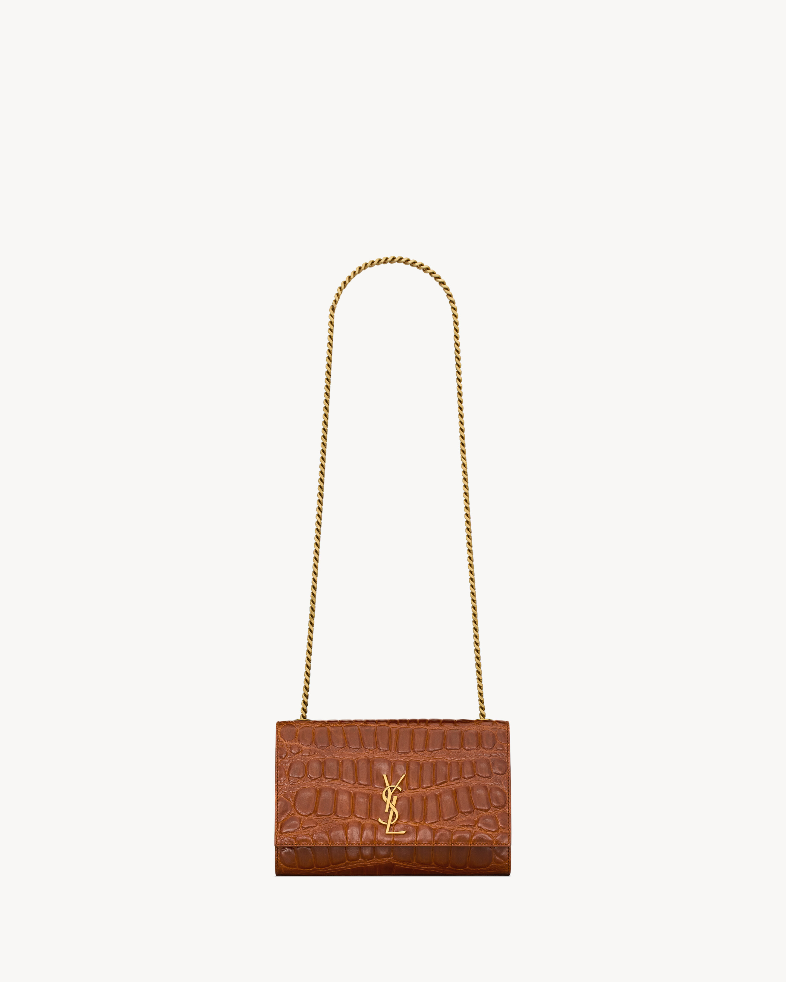 NEW KATE small in crocodile embossed leather