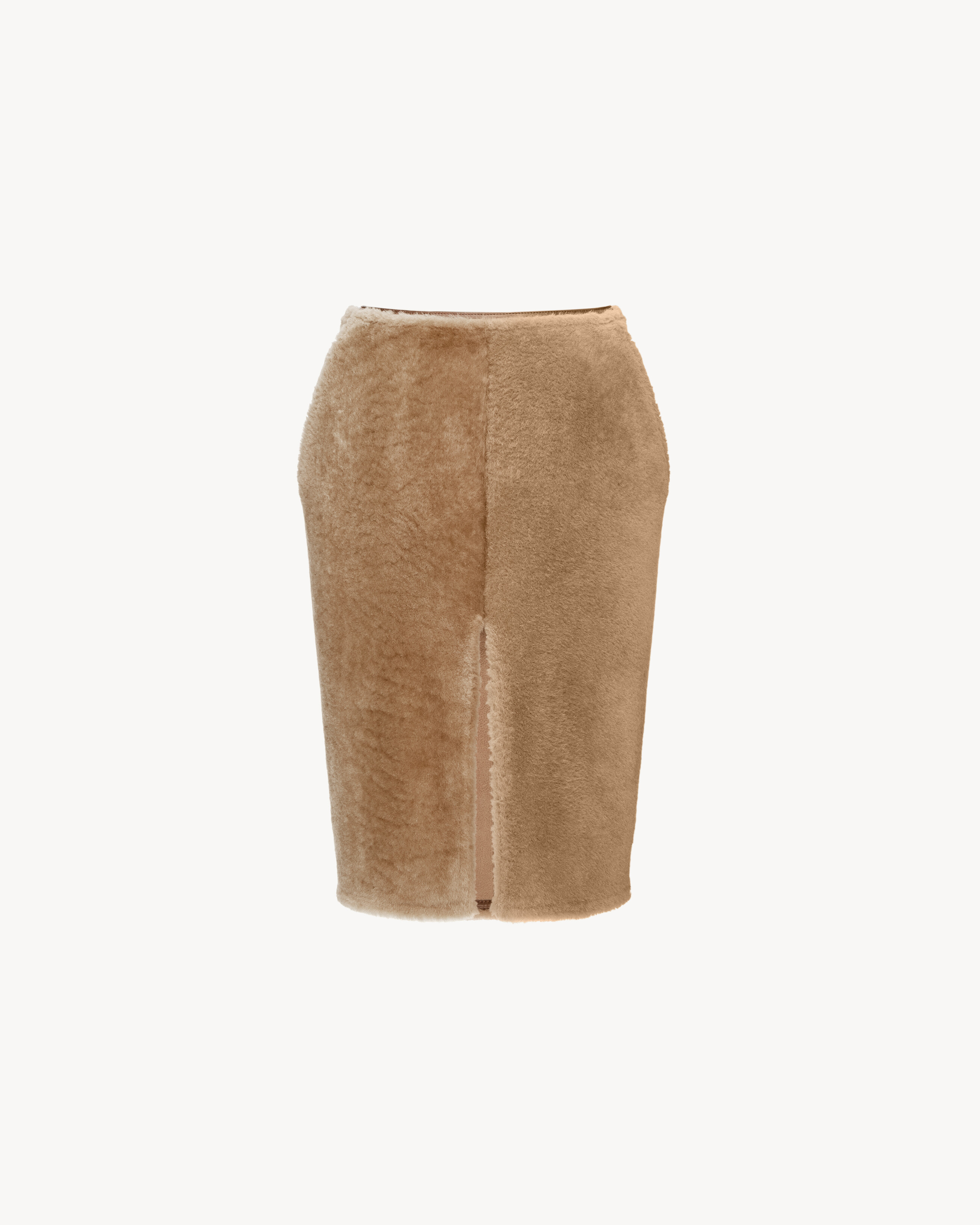 pencil skirt in shearling