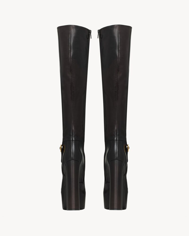 NICO platform boots in smooth leather