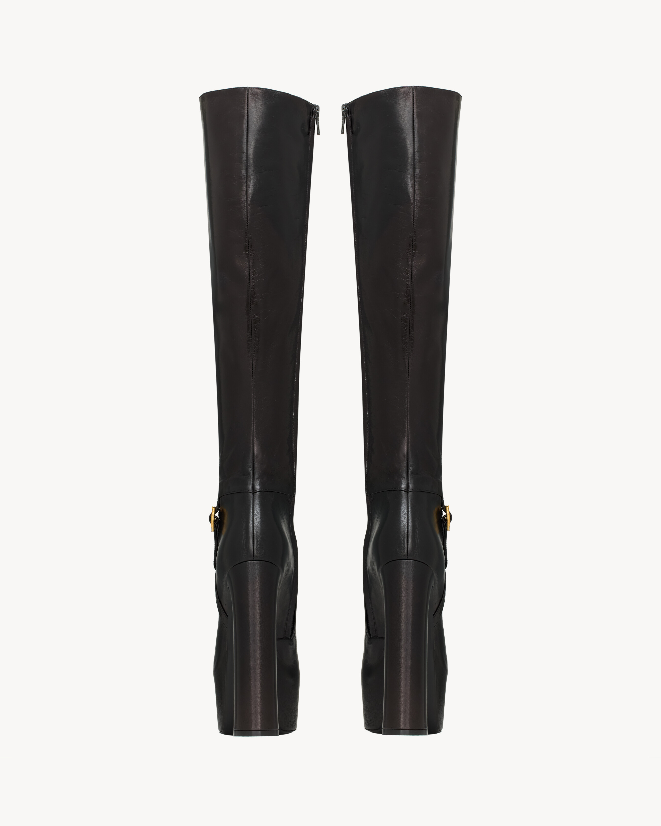 NICO platform boots in smooth leather