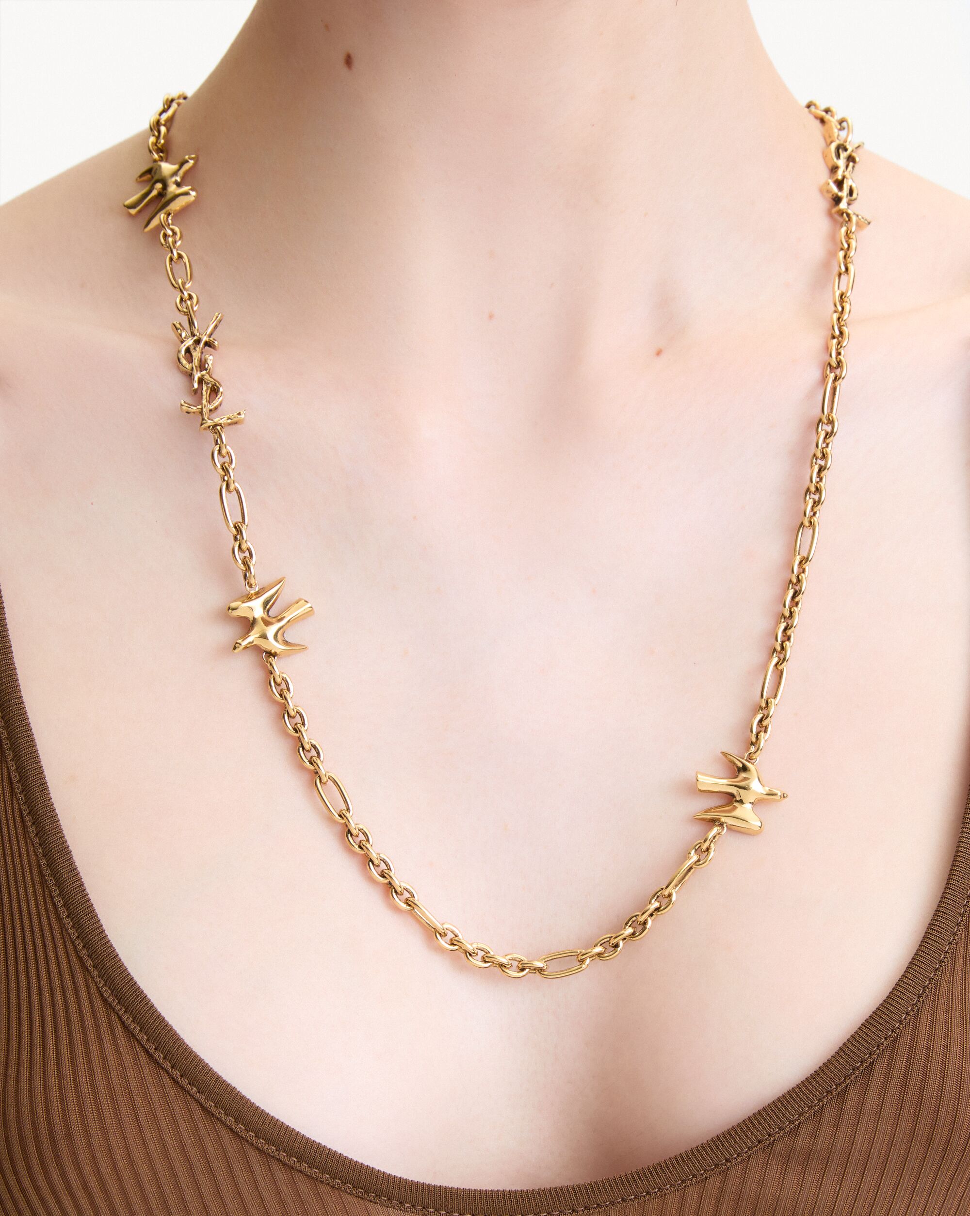 CASSANDRE dove necklace in brass