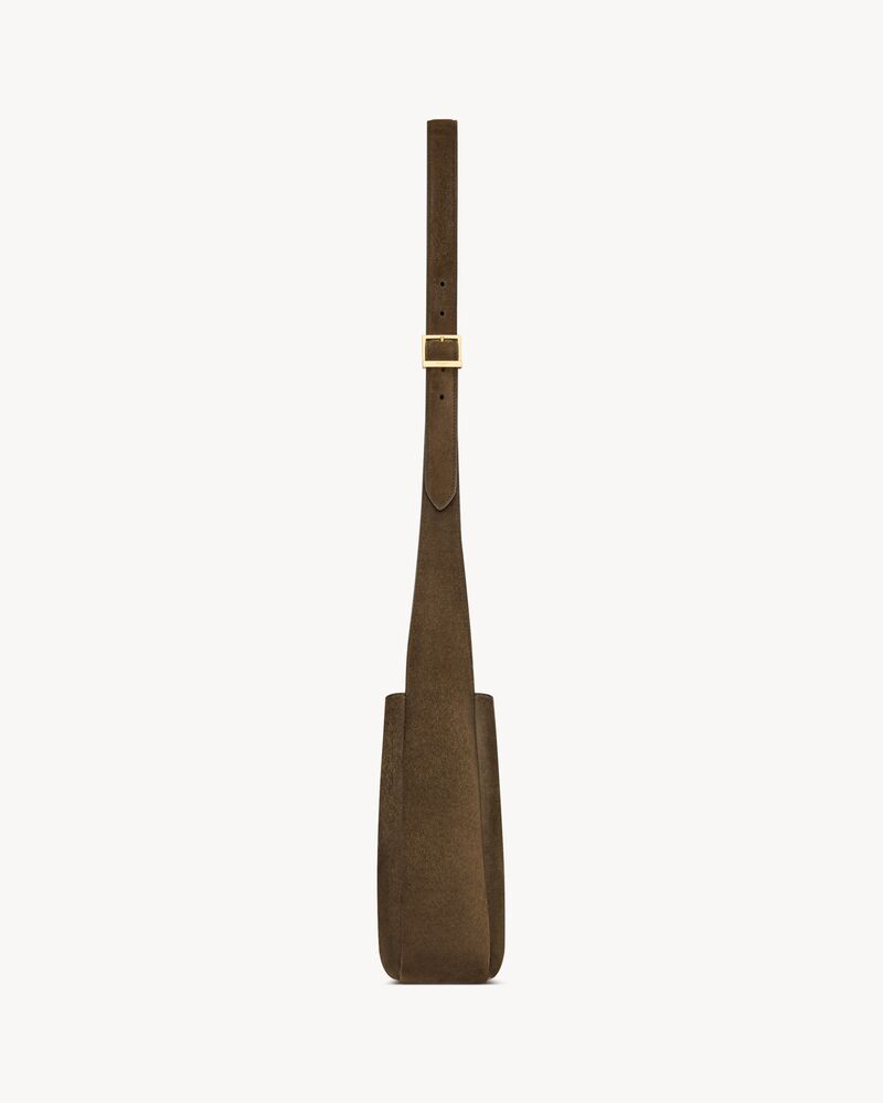 LE 5 À 7 supple crossbody in suede in Brown | Saint Laurent | YSL
