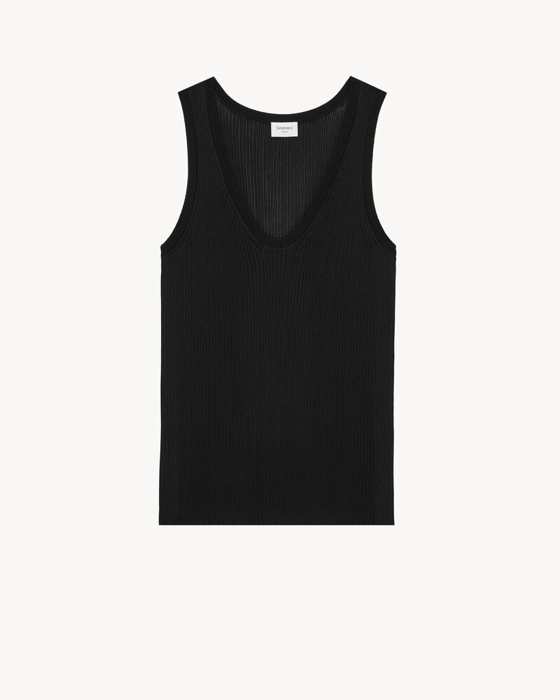 tank top in ribbed knit