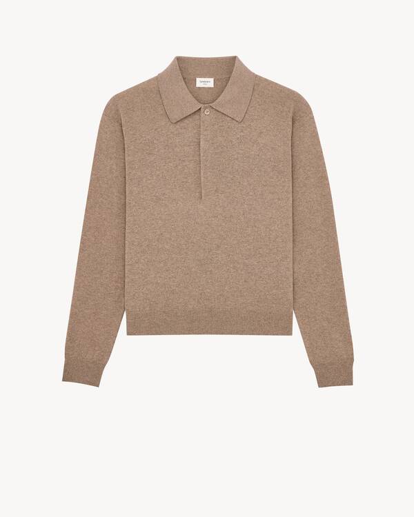 polo in wool in Green | Saint Laurent | YSL US