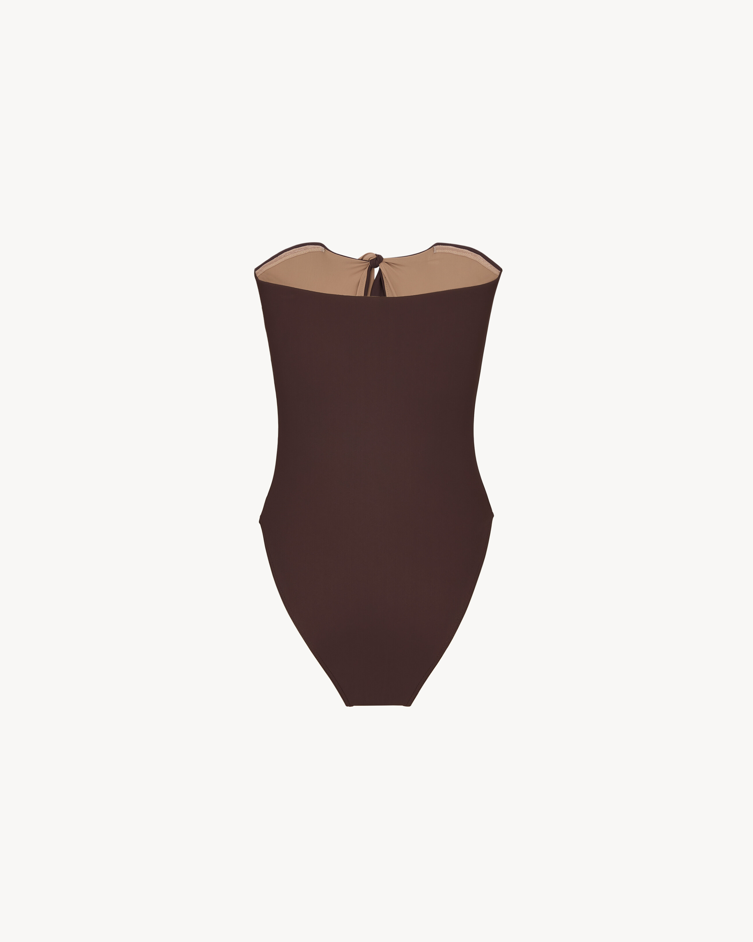 tied strapless swimsuit