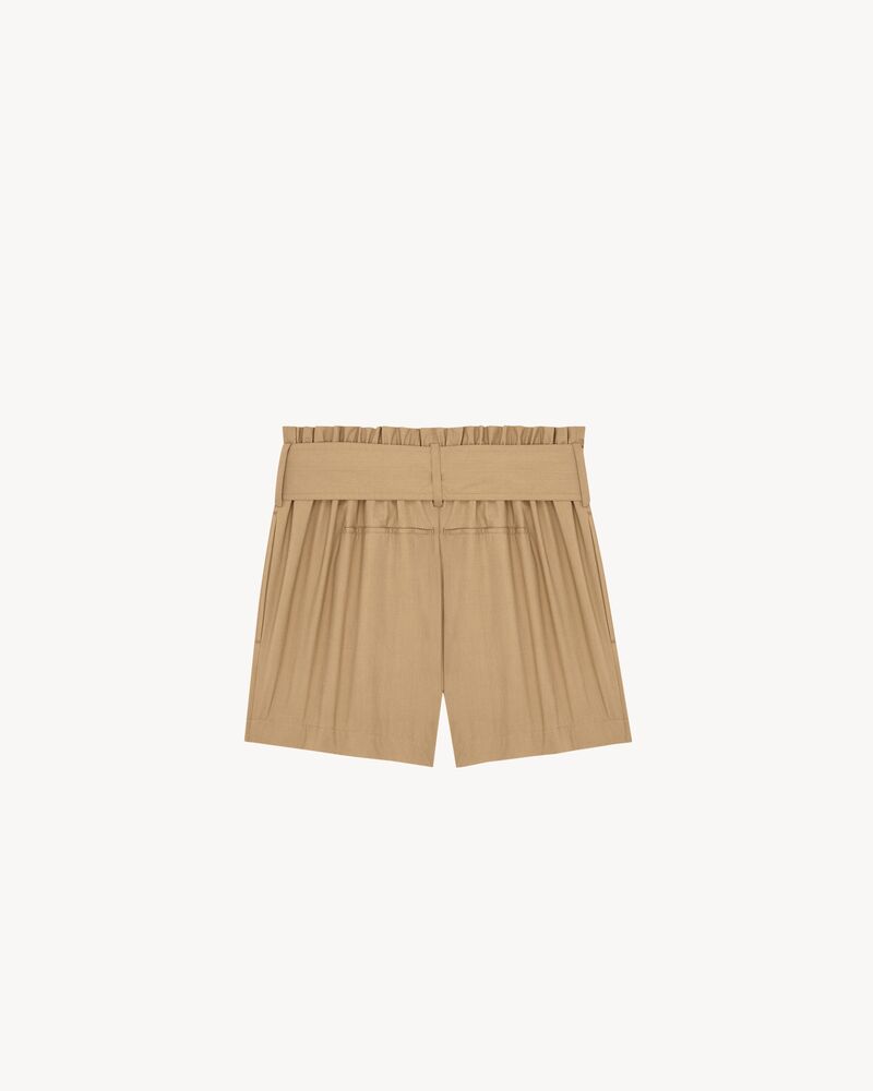 paperbag bermuda shorts in cotton