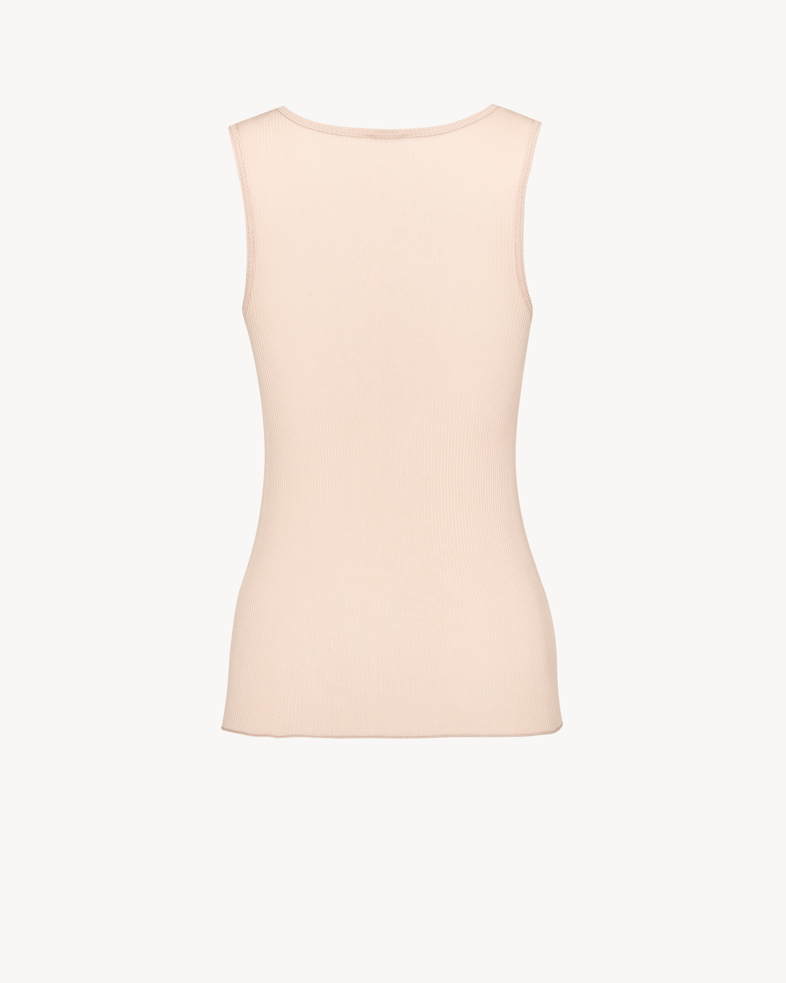 laced tank top in ribbed silk