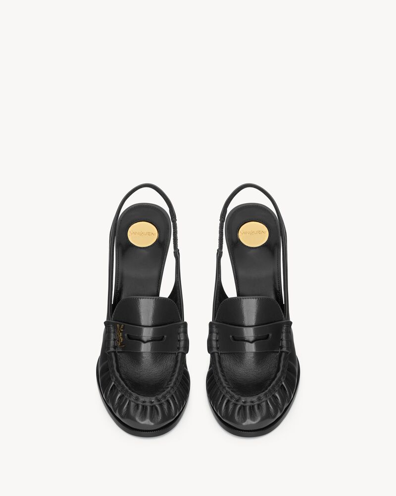 LE LOAFER slingback pumps in smooth leather
