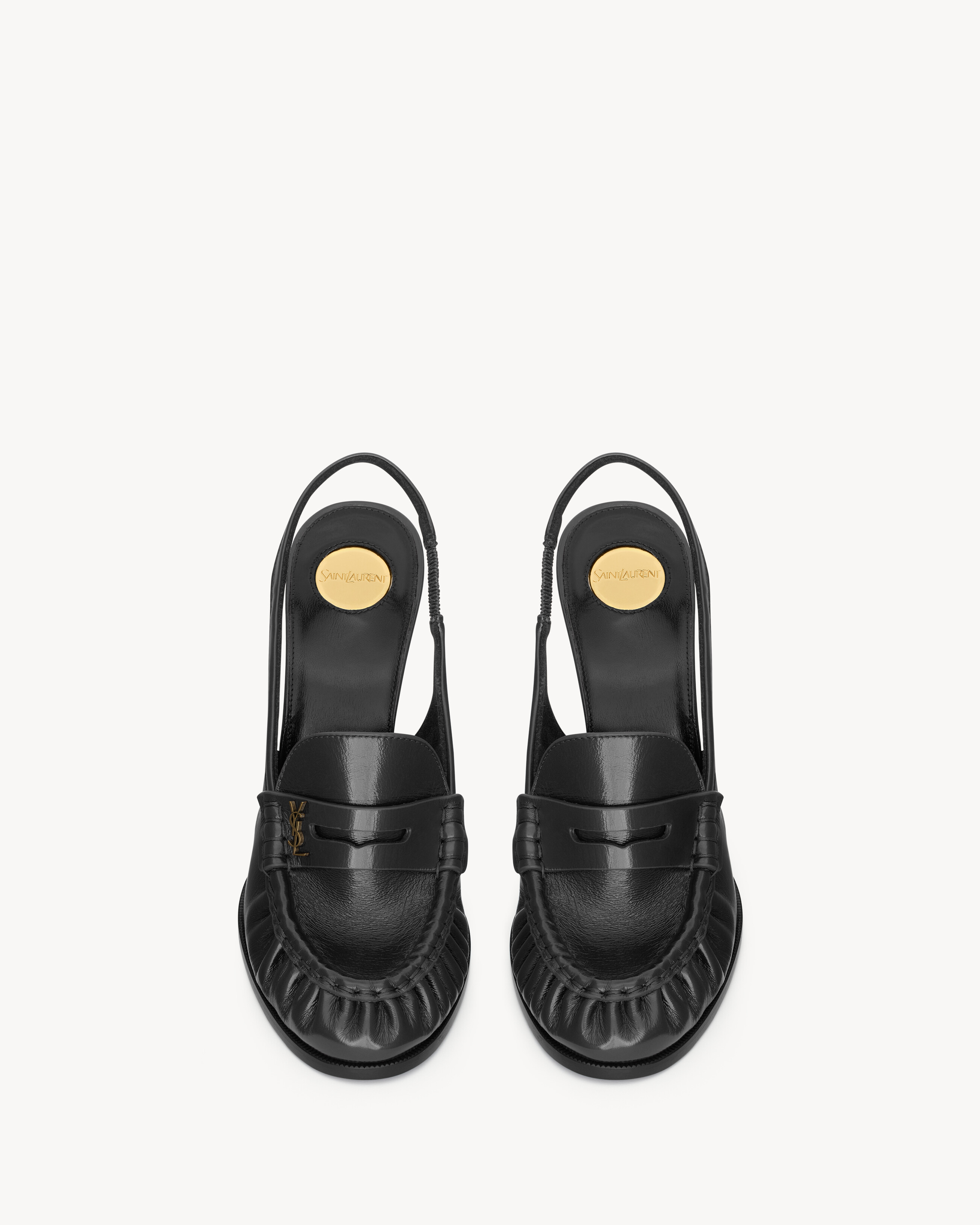 ル ローファー スリングバックパンプス（スムースレザー）