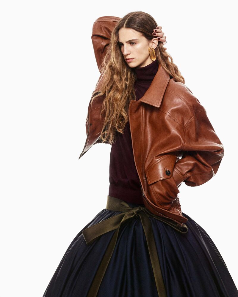 turtleneck sweater in cashmere, wool, and silk