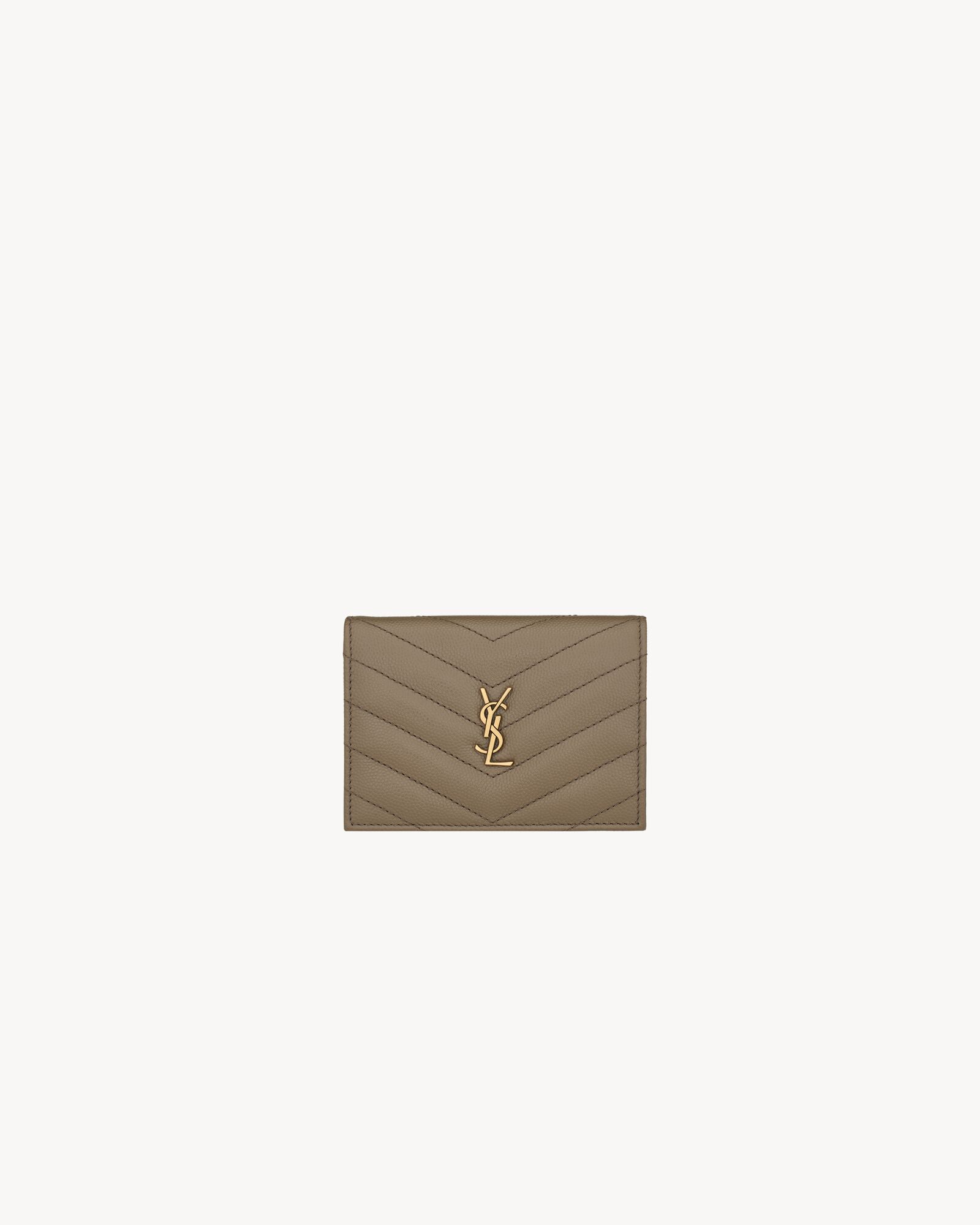 CASSANDRE flap card case in GRAIN DE POUDRE leather — 865095AAGA81799