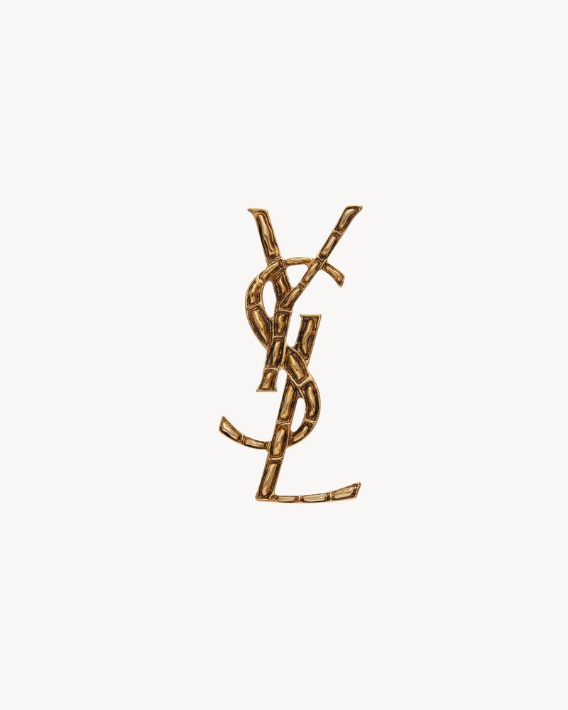 Broche Cassandre crocodile en métal