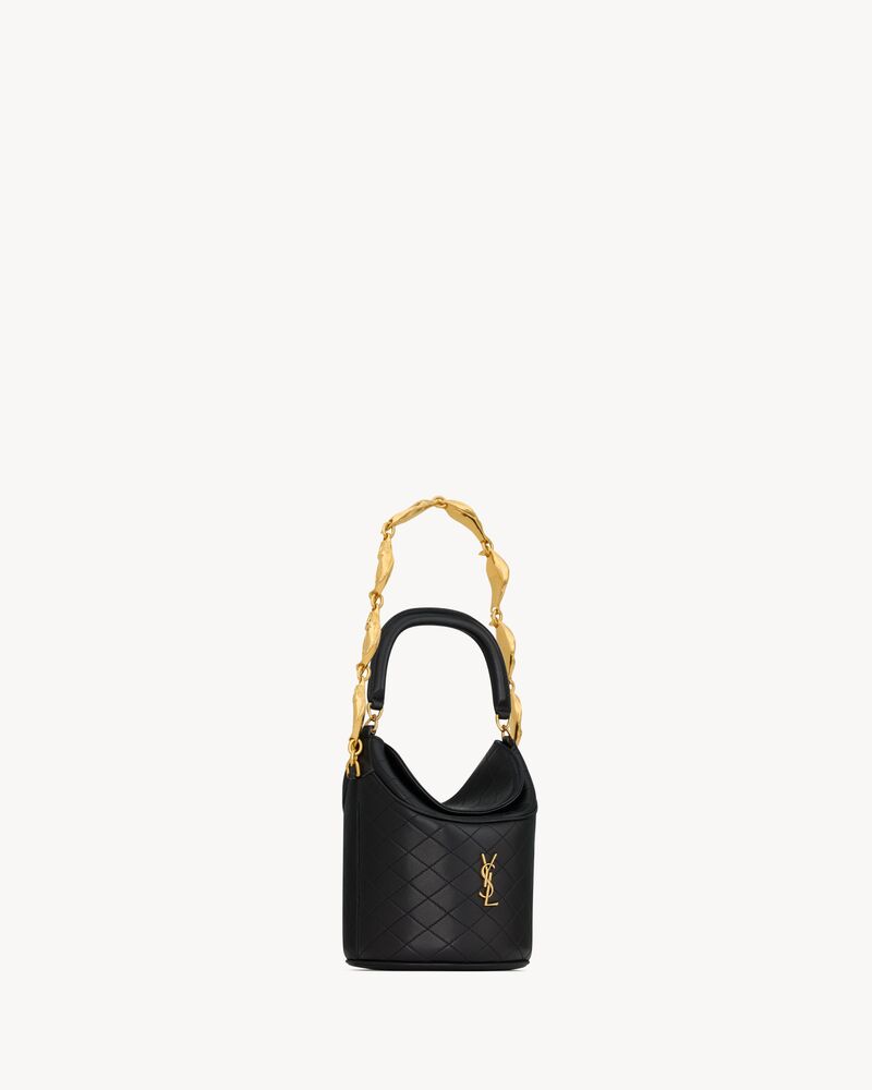 GABY BUCKET BAG IN LEATHER in Black | Saint Laurent | YSL US | ID