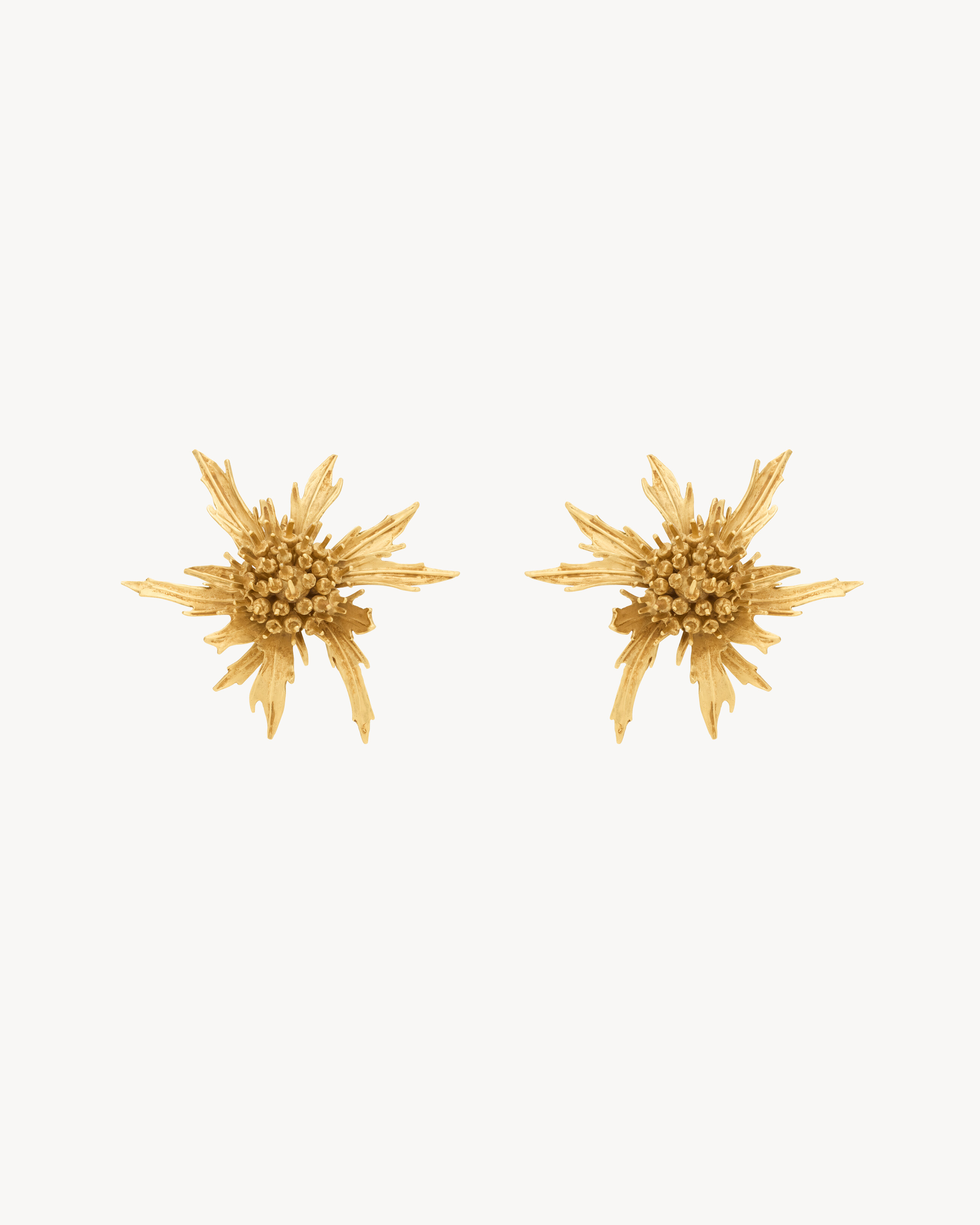 thistle earrings in metal