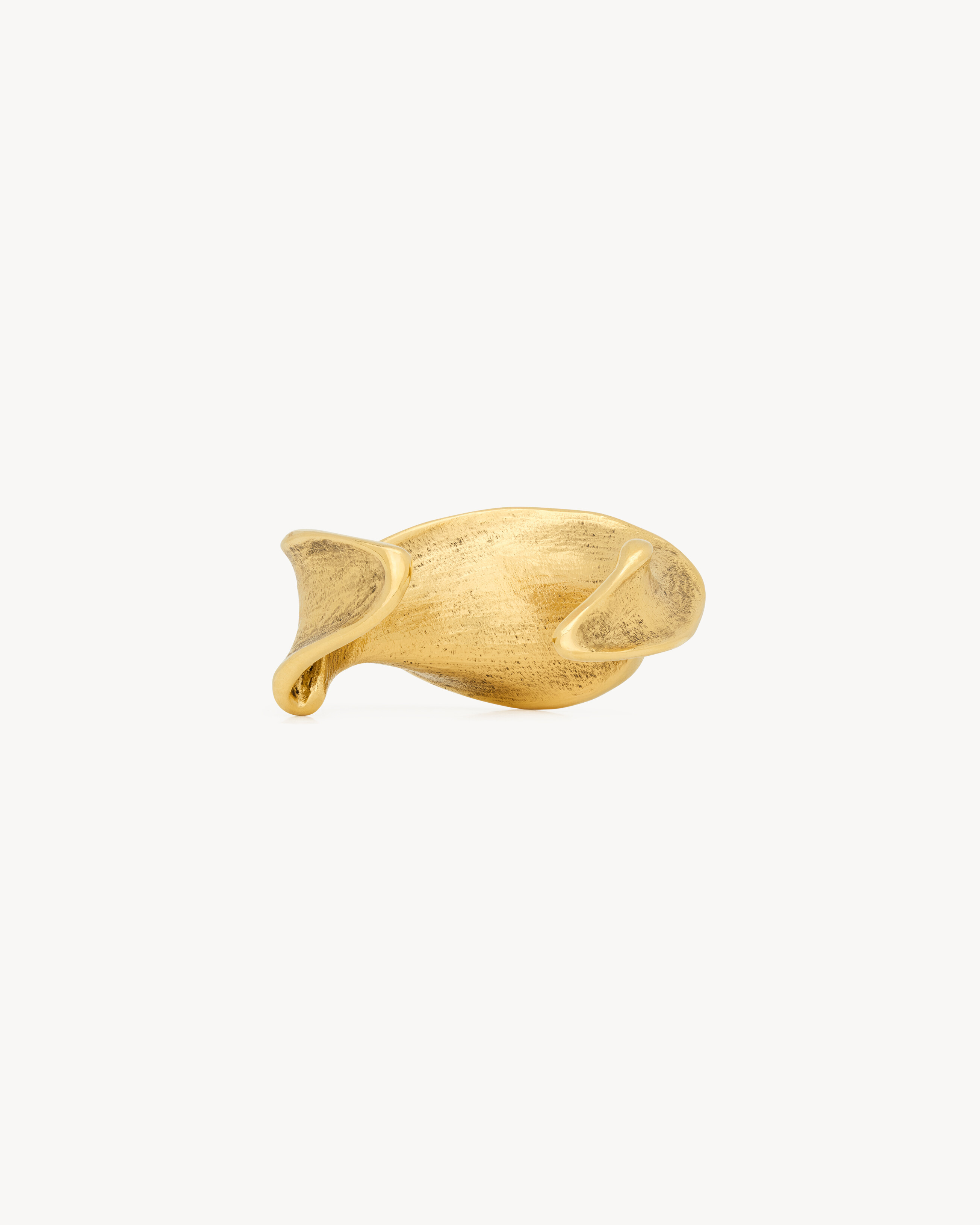 wavy cuff in enamel and brass
