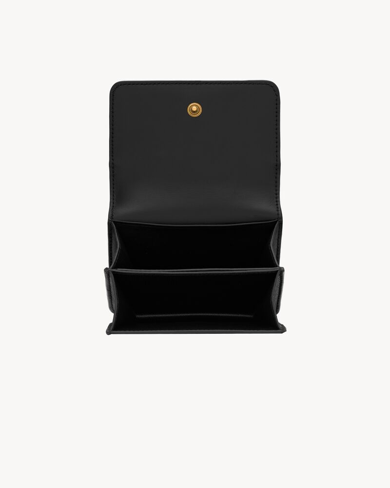 SAINT LAURENT PARIS business card case in smooth leather