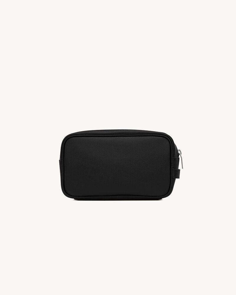 SAINT LAURENT PARIS small grooming case in grain de poudre leather